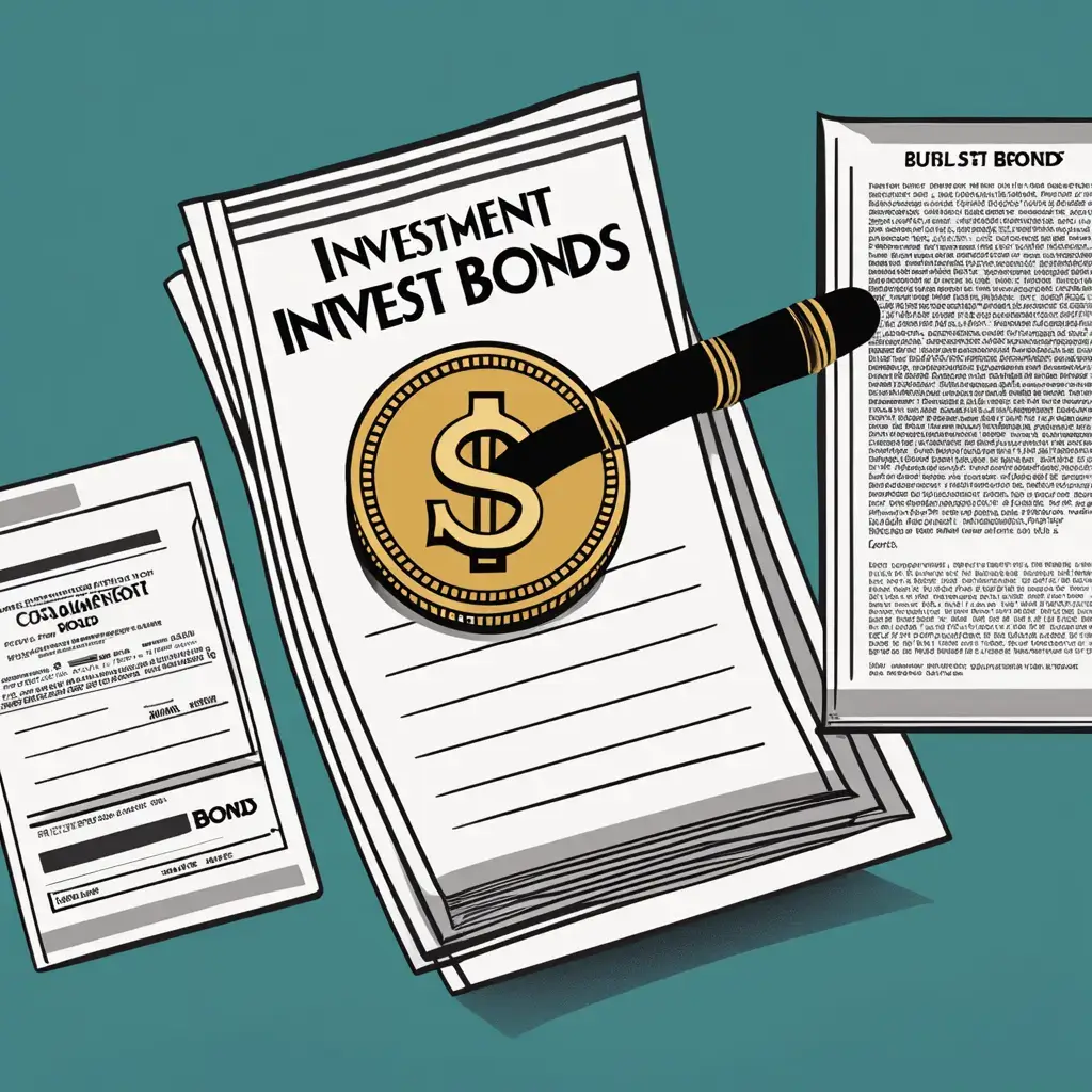 image of an investment bond conteact , image is cartoon based and shows a pen for blog titles can i transfer an investment bond